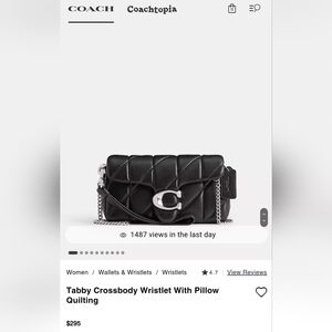 Coach Crossbody Wristlet with Pillow Quilting